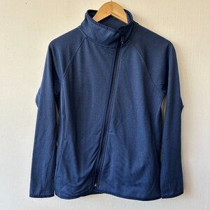 Vineyard Vines Fleece Jacket Womens Small Deep Blue NWT Pockets Asymmetrical